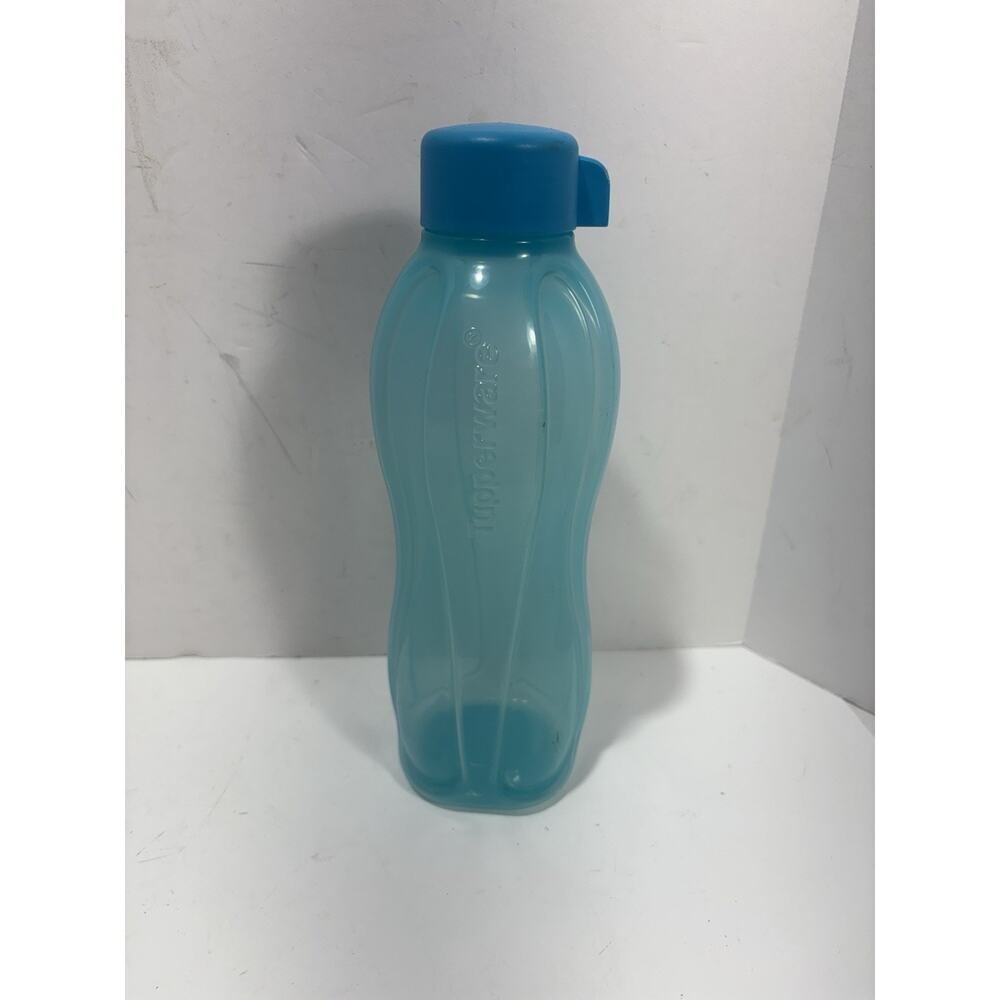 Tupperware Eco Water Bottle Blue Aqua Light Blue‎